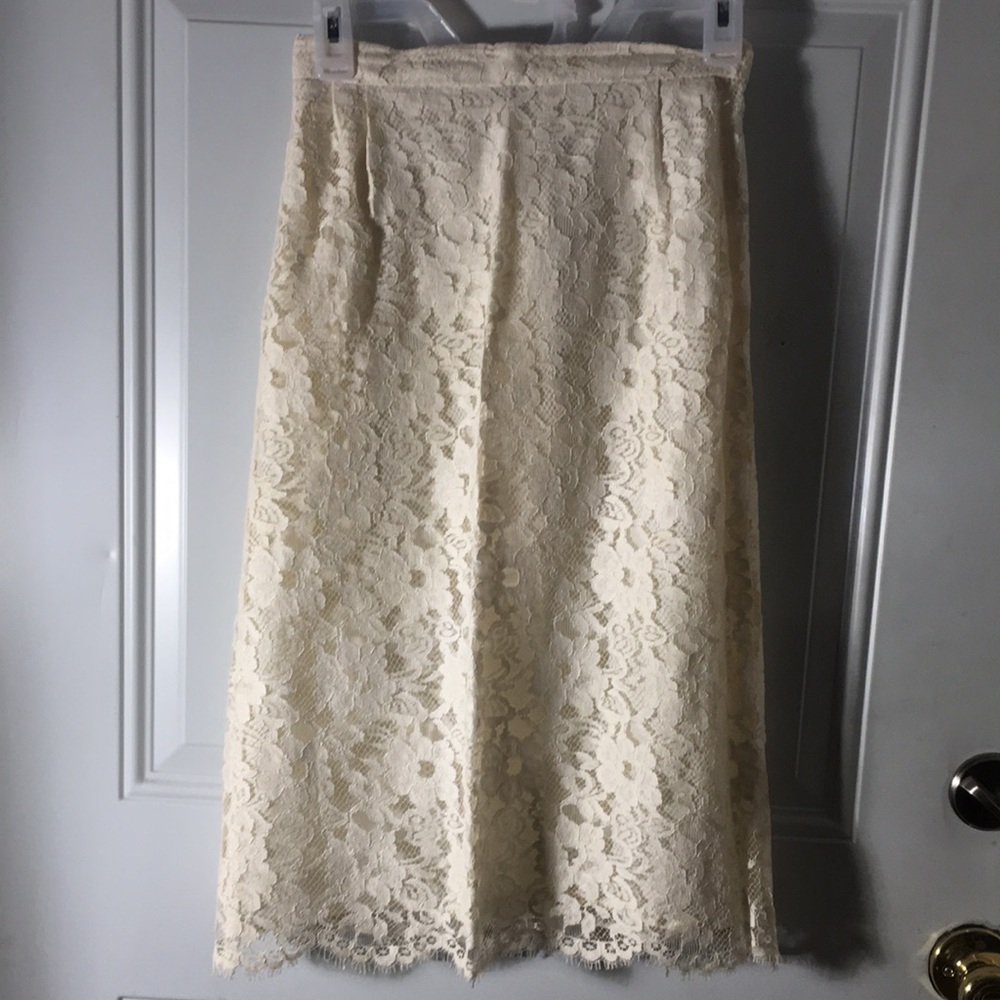 Cachet by Bari Protas vintage cream lace dress jacket & matching skirt size 6 - Picture 7 of 7